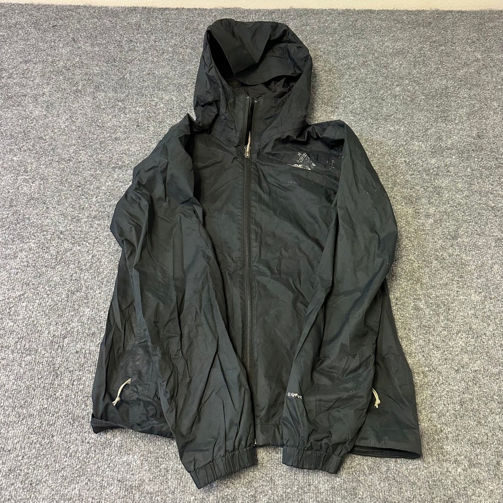 The North Face Jacket Womens Size M Black DryVent Hooded Rain Shell Full Zip